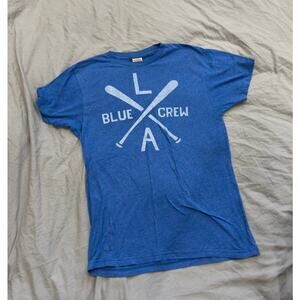 LA BLUE CREW Homage Blue Baseball Vintage T-shirt